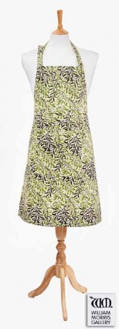 Willow Bough Green fabric halter apron